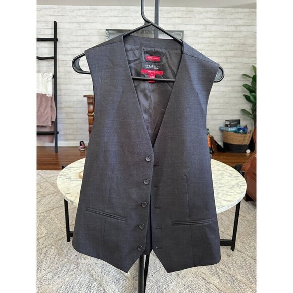 Awareness Kenneth Cole Awear-Tech Slim Fit Navy Suit Vest Mens Size Medium - Picture 2 of 5